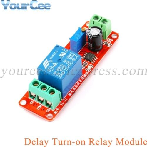 Delay Timer Relay Turn-On Relay Module Time Delay Switch DC 12V For Robot & Intelligent Electronic Car DIY