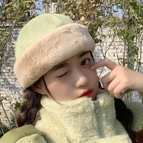 Winter Hats for Women Thick Bonnet for Female Solid Colors High Quality Cap New Skulls Beanies Short Curling Women Cap Spring