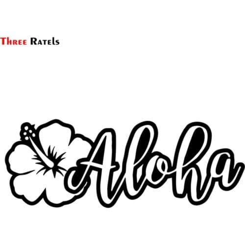 Three Ratels FD77 Hibiscus Flower Aloha Hawaiian Vinyl Decal Sticker
