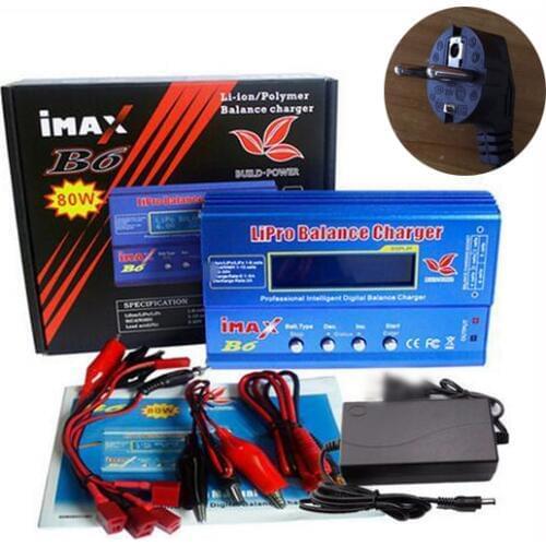 IMax RC B3 B6 B6AC 80W 6A Battery Charger NiMh Li-ion Ni-Cd Digital Lipo Balance Charger Adapter