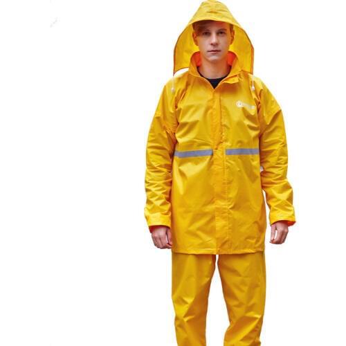 Outdoor Men Women Mountaineering Riding Waterproof Double layer Rainwear Poncho Rain Gear Impermeable Raincoat jacket pant Suits