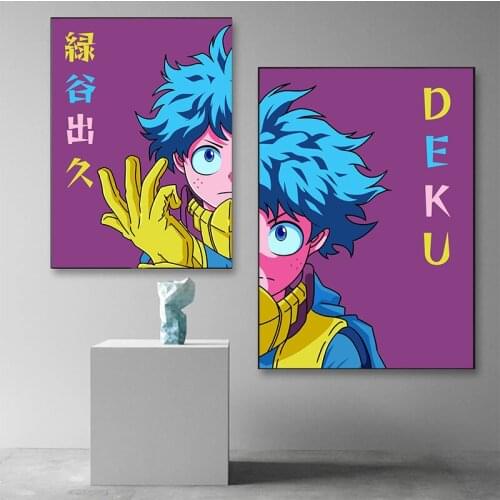 Japanese Anime Canvas Painting My Hero Posters and Prints Print Mural Pictures Boy Room Home Wall Decoration Painting Kids Gifts