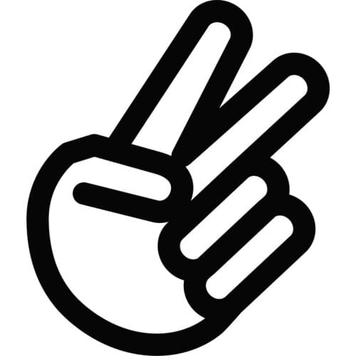 Funny Finger Posture Car Sticker Vinyl Decal Silver/black Car Stickers Anti-UV Car Window Body Decorative Stickers Accessories