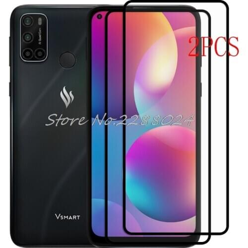 2PCS For Vsmart Joy 4 Screen Protector Case Full Glue Tempered Glass Protective Cover On Joy4