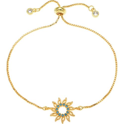 ZMZY Boho Fashion Wrap Charm Bracelet Sunflower Bracelet Jewelry Hand Chain Bracelets For Women Love Gift Accessories