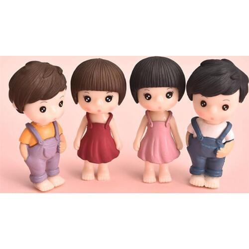 1 Pair Little Lovers Miniature Landscape DIY Ornament Home Garden Dollhouse Decor Lovers Couples Ornament Christmas Gift