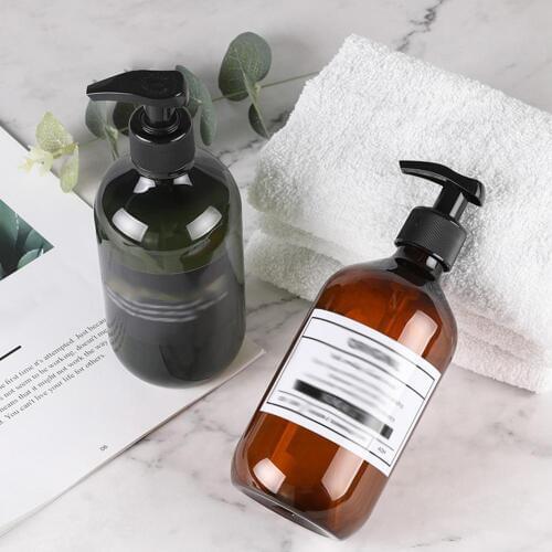 1Pc 500ml Refillable Bottle Press Pump Shampoo Soap Lotion Makeup Liquid Dispenser