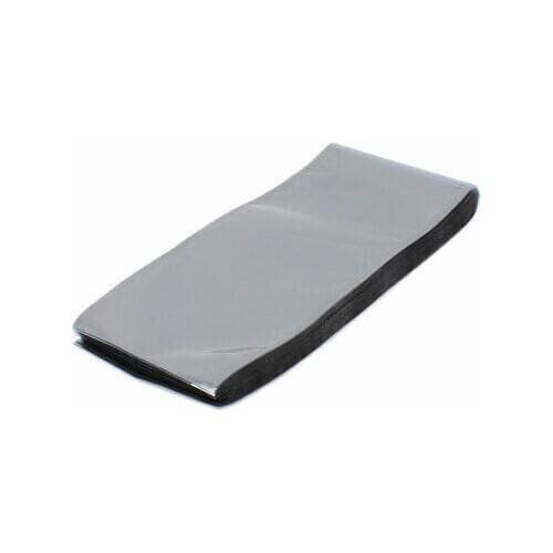 100 Pcs 110mm x 220mm Silver Tone Flat Open Top Anti Static Bag For Electronics