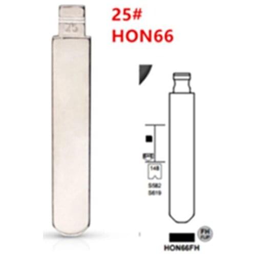 20pcs HON66 Flip Blank key Blade 25# HON66FH for Accord Fit City New Odyssey for KD keydiy xhorse remotes