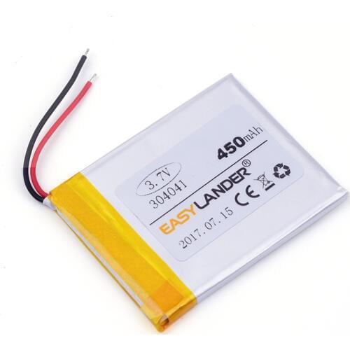 3.7 v li- ion battery 304041 450mAh Lithium polymer battery phone battery factory direct 034041