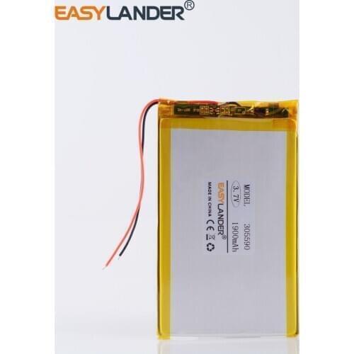 305590 3.7V 1900mAh li-Polymer Rechargeable Battery For GPS DVR ipod Tablet PC MID E-book Power bank 355590