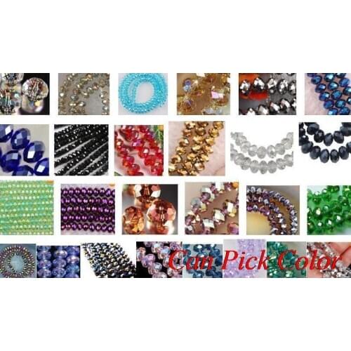 6mm 500Pcs/lot gcf23 Mixed Faceted Rondelle Glass Crystal Beads spacer Bracelet hotsale Making DIY Round Quartz