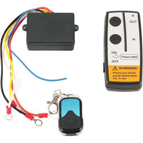 12V 30M Car Wireless Winch Electric Remote Control with Manual Transmitter Set for 4X4 ATV SUV Car Truck Vehicle Trailer