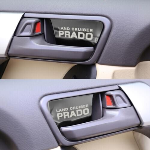 Car Interior Door Handle Ornament for Toyota prado land cruiser Stainless Steel Accessories Car Styling 4pcs
