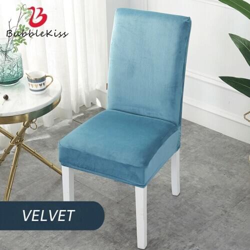 Bubble Kiss Hot Sale Chair Cover Solid Color Stretch Chair Cover Home Imitation Silver Fox Fur Chair Cover Simple Chair Cover