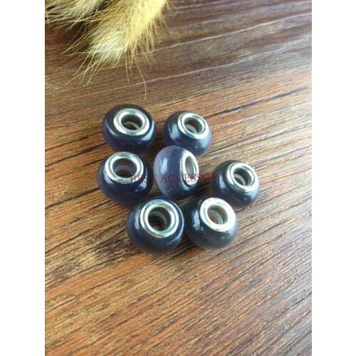 Hot Items!!! 500pcs/lot Dark purple Opal Cat Eye Charms Big Hole Bead Fit Bracelets Beads Dia.:14mm Hole Dia.:5mm