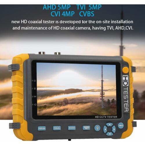 HD CCTV Tester IV8W 5MP 4MP AHD TVI CVI CVBS Analog Security Camera Tester Monitor with PTZ UTP cable test