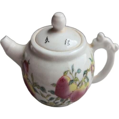 China Pastel Painting Old porcelain Pastel Painting Kung Fu teapot