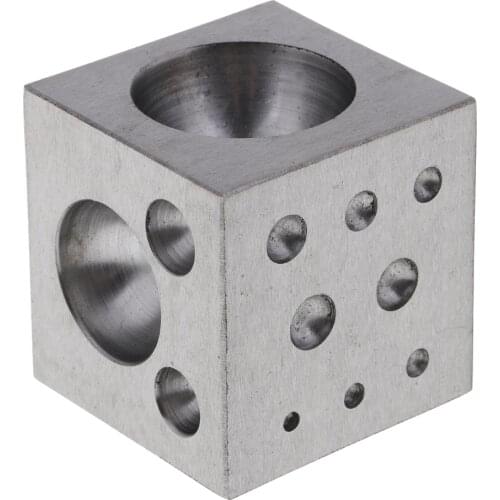 Metal Forming Block Dapping Block Cube Jewelry Shaping Forming Tool 18Cavity