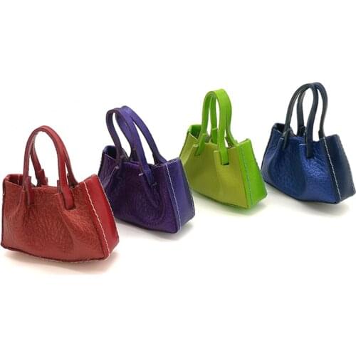Dollhouse Miniature PU Handbag Doll Bag for 1/6 Dollhouse Accessories
