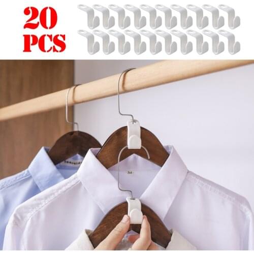 Multi-function Wardrobe Space-saving Stack Hanger Hook Coat Hook Plastic Closet Stack Hanger Rack Bedroom Storage Organizer