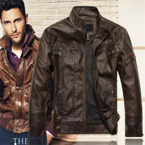 Mens Leather Jackets Brand Motorcycle Leather Jacket Men Fur Jacket Jaqueta De Couro Masculina Mens Leather Coats Jaqueta Couro
