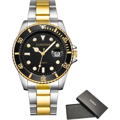 Latest Big Brand Luxury Watches Mens Stainless Steel Waterproof Calendar Business Quartz Wristwatches Montres de Marque de Luxe