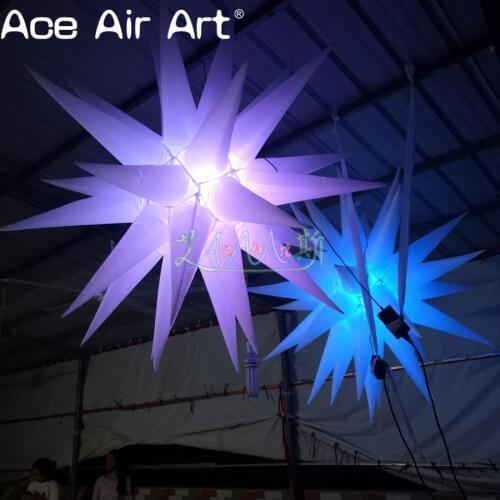 Colorful led stars inflatable stars Inflatable lighting decorations for night club and parties