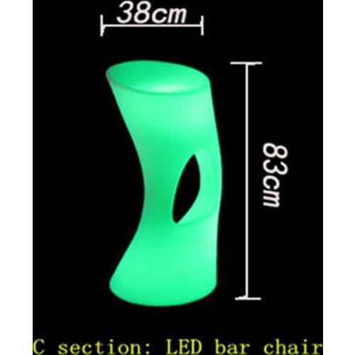 New Luminous waterproof chair Stool LED bar chair barstool upholstered LEDCommercial Bar Furniture Bar Stools bar stools modern