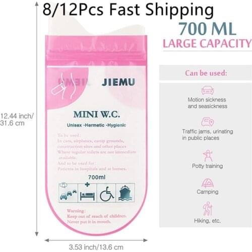 Outdoor 1 pcs Disposable Urinal Toilet Bag Camping Male Female Kids Adults Portable Emergency Pee Bag Loading