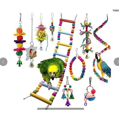 Parrot Bite Toy Bird Toy Cloud Ladder Swing Stairway 10-Piece Suit bird Toy Parrot Toy Macaw Toy