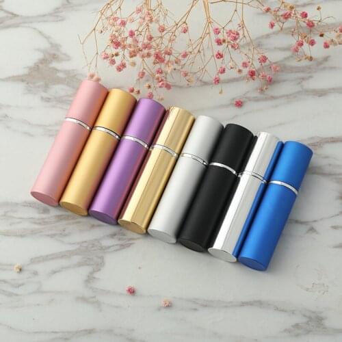 10ML Mini Portable Travel Aluminum Refillable Perfume Bottle With Spray Empty Cosmetic Containers With Atomizer Metal Sprayer