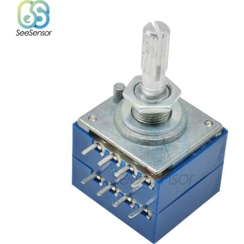 Rotary Potentiometer 50K 100K LOG ALPS RH2702 Audio Volume Control Pot Stereo W Loudness 8Pin