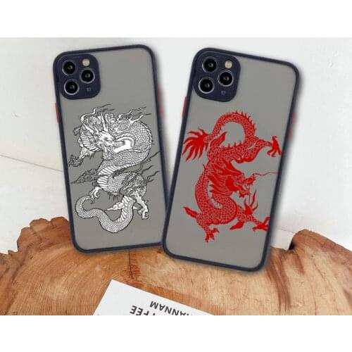 Remazy Fashion Dragon Phone Case For iphone 12 11 Pro Max Mini XS 8 7 Plus X SE 2020 XR Matte Transparent Cover