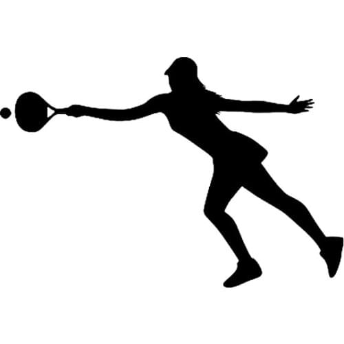 The Coolest Tennis Silhouette Sticker High Quality Car Window Decoration Personality Pvc Waterproof Decal Black/white, 15cm*10cm