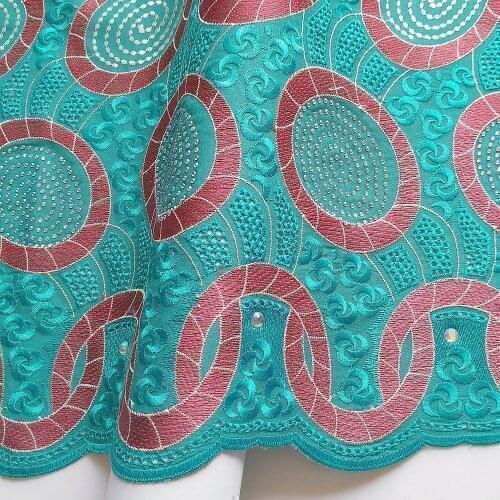 Swiss Embroidered High Quality Lace Fabrics 2021 Blue Cord Laces for Nigerian Party Korea Original Switzerland Swiss Voile Lace