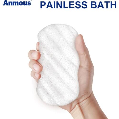 Anmous Baby Children Shower Sponge Bath Konjac Sponge Soft Comfortable Kids Bath Shampoo Sponge White Color