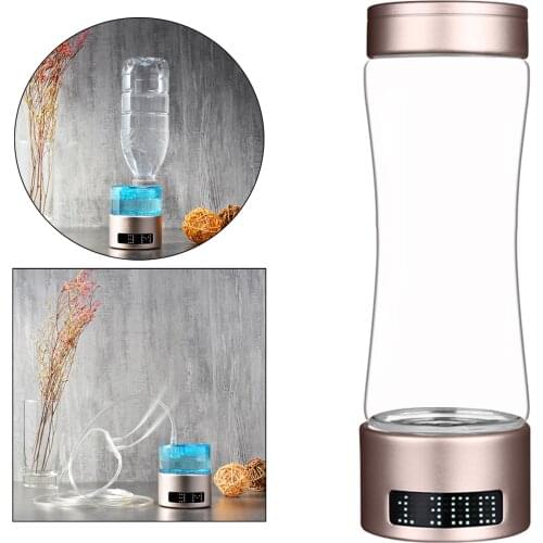 Hydrogen Rich Water Cup USB Rechargeable Ionizer Maker Generator High Borosilicate Glass Hydrogen Electrolysis Water Bottle