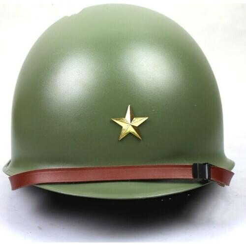 WWII WW2 Us Army M1 One Star Brigadier General Rank Insignia Steel Helmet SOLDIER MILITARY WAR REENACTMENTS EQUIPMENT