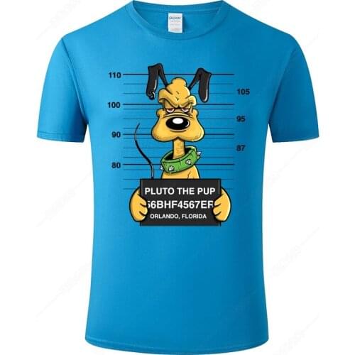 Disney Cartoon Anime Funny Pluto T Shirt Men Women Cotton Dog Print Tees Summer Short Sleeve Tops Cool T-shirt Clothing J121