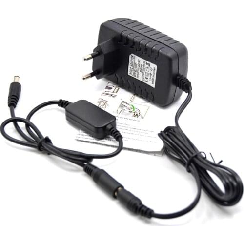 DC charger+step-down cable 8V for ACK-E6 AC-PW20 NP-FW50 DMW-DCC3 BLB13 DR-E6 LP-E6 DR-400 BP-511 DR-E18 dummy battery