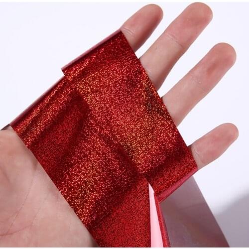 New 1 pc Nail GALAXY Holo Flake foil easy press on nails Design DIY Manicures Tool Nail Transfer Holographic Foil Sticker