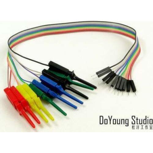 10pin Test Clip Duppont tester Cable For Breadboard Circuit Experiment uno R3 Raspberry Pi b2 b3 circuit board test leads