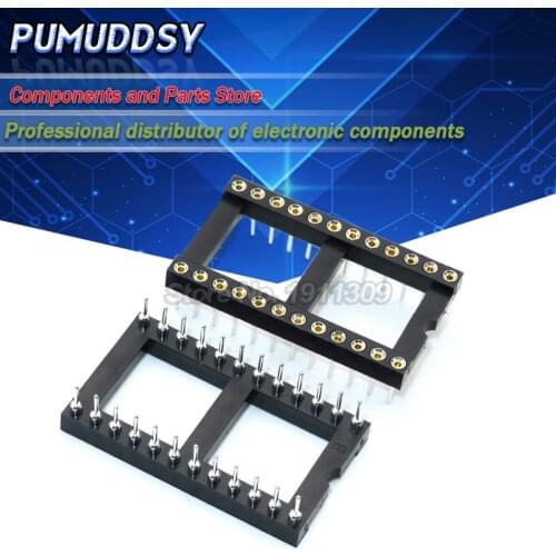 10PCS wide body DIP24 IC ROUND HOLE SOCKET 24p DIP CHIP TEST HOLDER Adaptor 24 PIN dip-24 DIP 24PIN CONNECTOR