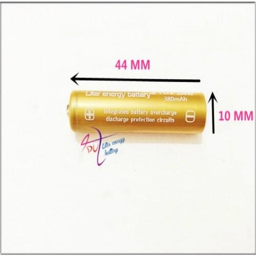 3.7V Liter energy battery 10440 380mAh High Capacity 3.7V Rechargeable AAA Battery+ Portable Battery Box with Battery