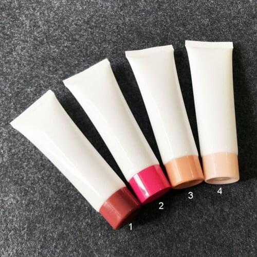 300pcs/lot 50g 50ml White Empty Plastic Squeeze Bottle Cosmetic Facial Cleanser Hand Cream Soft Tube