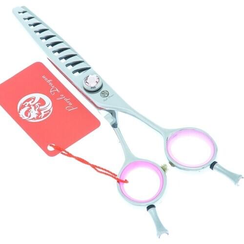 6.0" Fish Bone Dogs Thinning Scissors 10 Teeth 50% Thnning Rate Professional Pets Grooming Shears Animals Haircut Tijeras A0183B