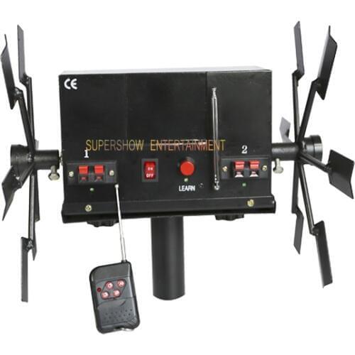 Wedding Cold Fountain Machine Double Spining Remote Pyrotechnics Systems Stage Sliver Flame Light Effect Device