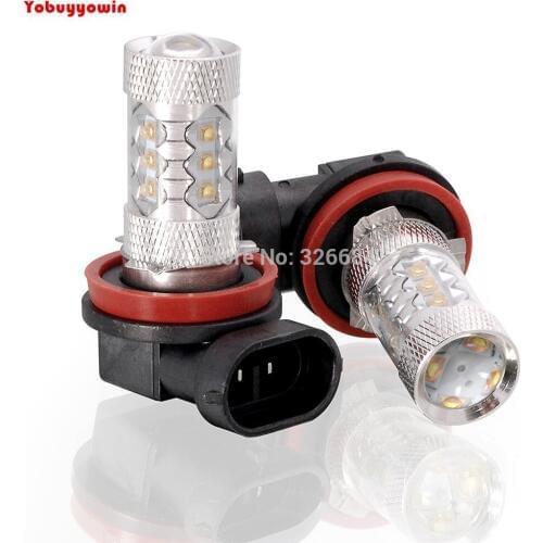 2Pcs 16(JP) PGJ19-3 19W/80W Pure White Led Car Bulb OEM Fog Running Driving Light Lamp For Toyota RAV4 and Japanese Cars