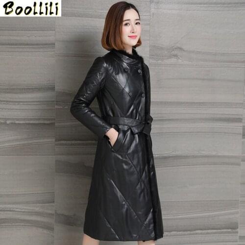Boollili Spring Autumn Real Genuine Leather Jacket Women Clothes 2020 Sheepskin Coat Korean Vintage Mink Fur Down Coat Outwear